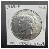 1935 Peace Silver Dollar. Final Year Of Regular Pe