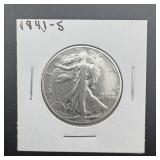 1941-s Walking Liberty Silver Half Dollar. San Fra
