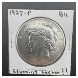 1927 Peace Silver Dollar. Low Mintage: Approx. 848