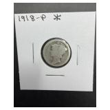 1918 Mercury Silver Dime.