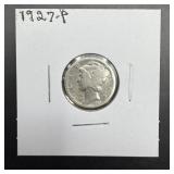 1927 Mercury Silver Dime.