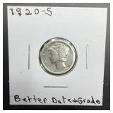 1920-s Mercury Silver Dime. San Francisco Issue.