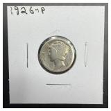 1926 Mercury Silver Dime.