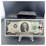 1976 $2 Federal Reserve Note With Stamp - Bicenten