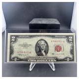 1953c $2 Red Seal U.s. Note Serial #a78805011a