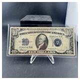 1934c $10 Silver Certificate Note Serial #b3441447