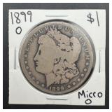 Rare 1899-o Micro-o Morgan Silver Dollar (variety)
