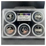 2007-s Pcgs Pr69 Dcam Silver 5-state Quarter Set S