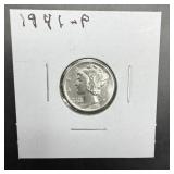 1941 Mercury Silver Dime.