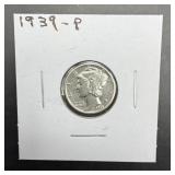 1939 Mercury Silver Dime.