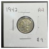 1942 Mercury Silver Dime