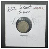 1852 3 Cent Silver