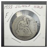 1855 Seated Liberty Half