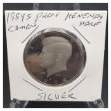 1984-s Proof Cameo 90% Silver Kennedy Half
