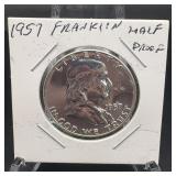 1957 Franklin Proof Silver Half
