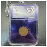 1877 Indian Head Cent Key Date Ngc G4 Bn Mintage 8
