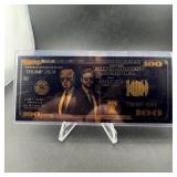 $100 Trump Black Gold Foil Note