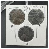 1943 Steel Wheat Cent Set Wwii