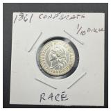 1861 Confederate 1/10 Dollar
