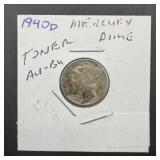 1940-D Mercury Dime AU-BU Toner