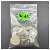 Bag Of 50 Silver War Nickels Unverified By Auction