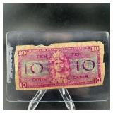 Military Payment Certificate 10ï¿½ Pink