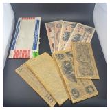 Envelope w/ 22 Replica Confederate Notes