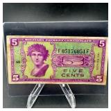 Military Payment Certificate 5ï¿½ Purple