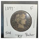 1899 Barber Silver Half Dollar