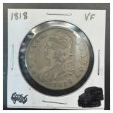 1818 Capped Bust Silver Half Dollar