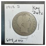 1892-s Barber Silver Half Dollar Key Date Mintage