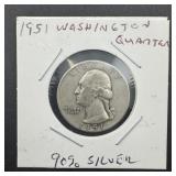1951 Washington Silver Quarter