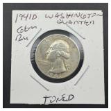 1941-d Washington Silver Quarter Gem Bu
