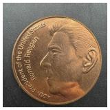 1 oz .999 Copper Ronald Reagan Round