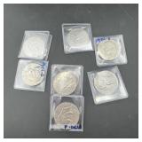 Lot of 7 Ike Dollars