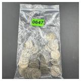 Bag Of 50 Silver War Nickels Unverified By Auction