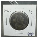 1803 Large Cent Early U.s. Copper Mintage 3,023,73