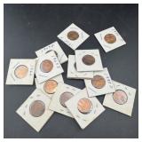 13 Bu Lincoln Memorial Cents 1960s-70s