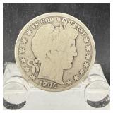 1906-d Barber Silver Half Dollar