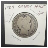 1904 Barber Silver Half