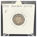 1914 Barber Silver Dime