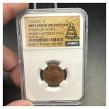 Lincoln Cent Mint Error Struck Off Center Northeas