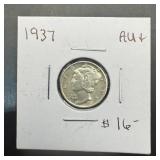 1937 Mercury Silver Dime