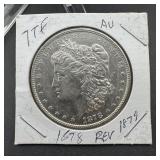1878 7tf Reverse Of 1879 Morgan Silver Dollar High