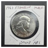 1963 Franklin Proof Silver Half Fbl