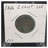 1866 2-cent Piece