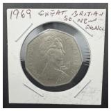 1969 Great Britain 50 New Pence