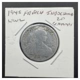 1945 French Indochina Wwii Coin