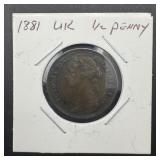 1881 United Kingdom Half Penny