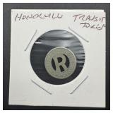 1924 Honolulu Transit Token Rare